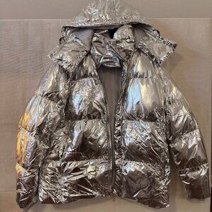 Jordan Craig Men’s Metallic Silver Puffer Jacket • 3XL
